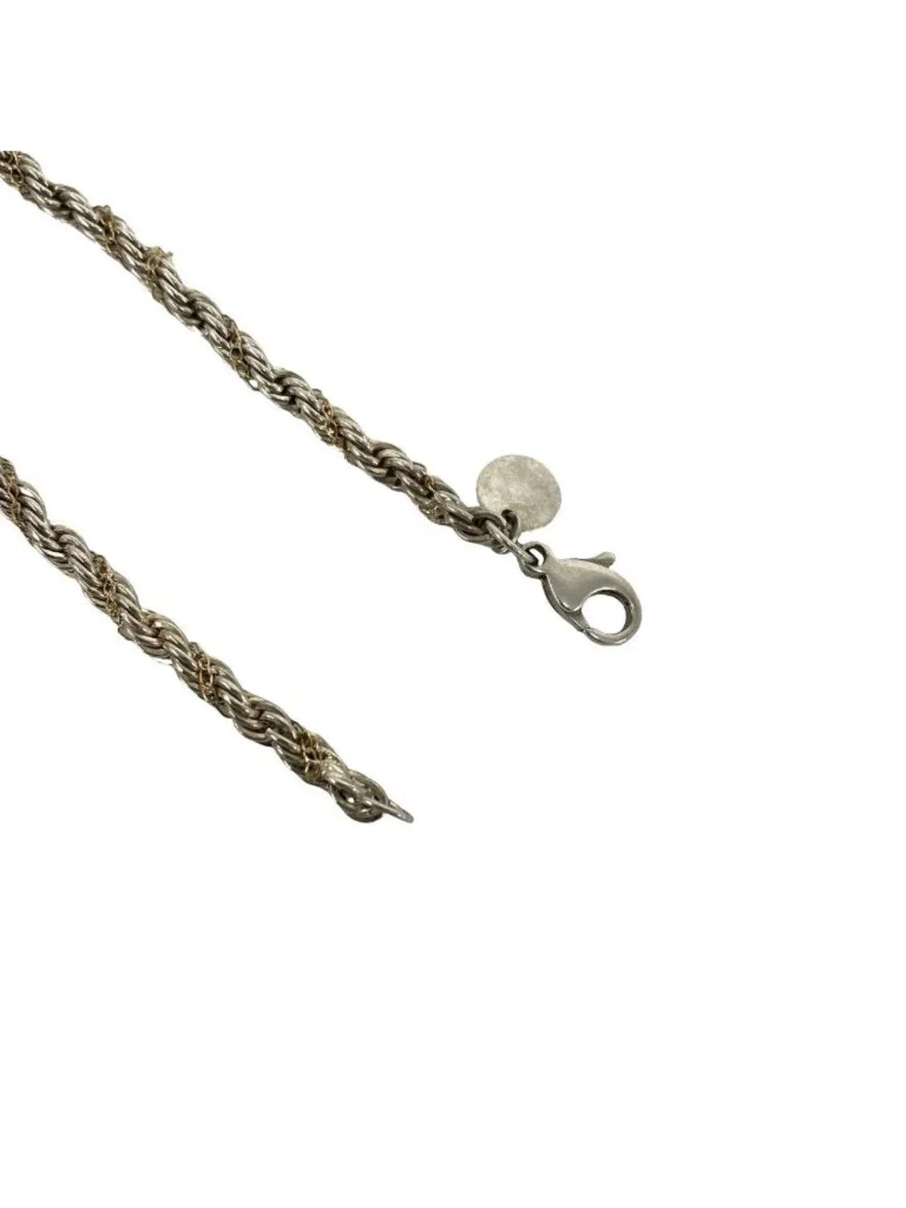 Tiffany & Co Vintage Twisted Rope Bracelet Silver Yellow Gold